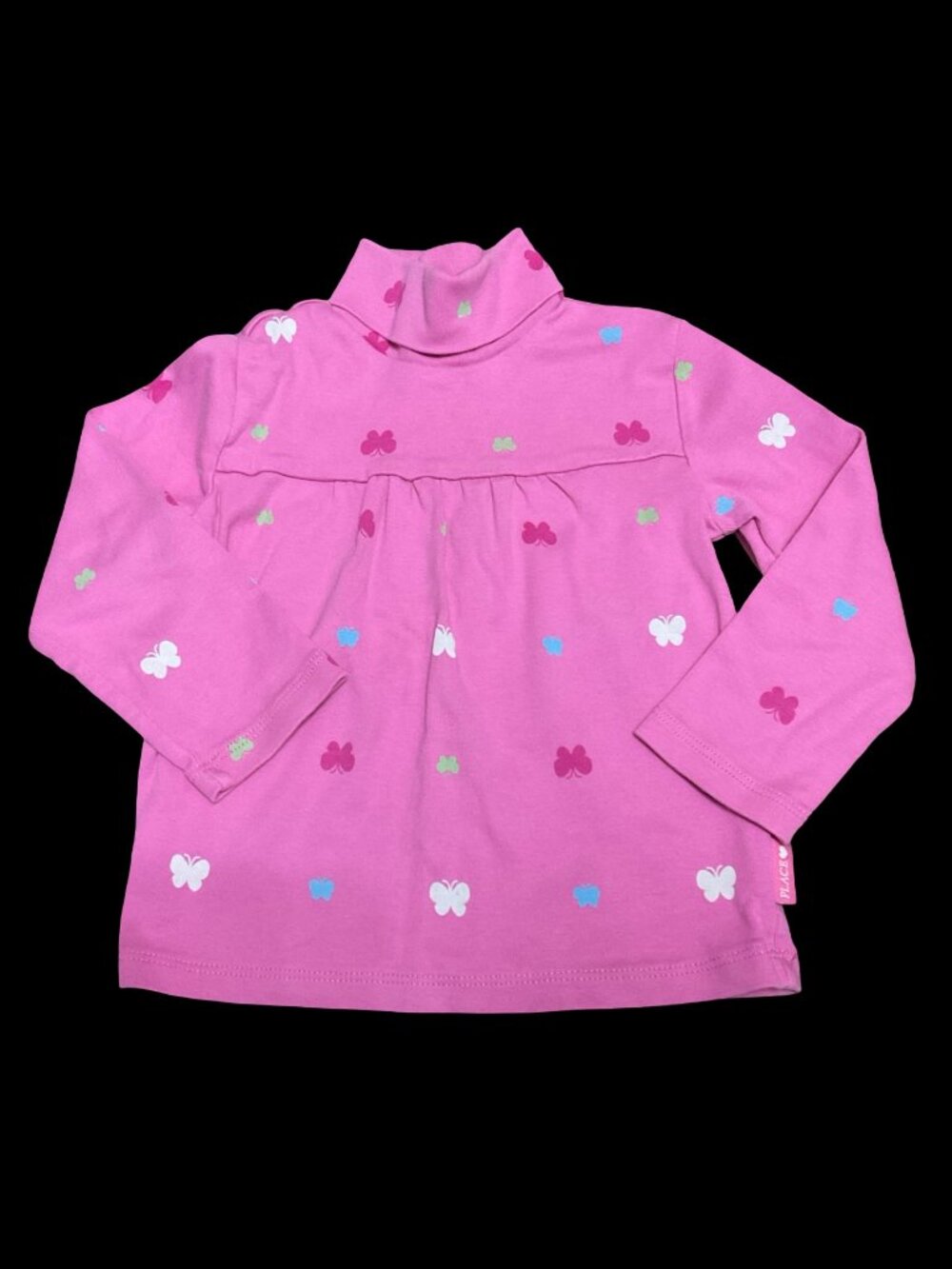 🌻10/$25 - Pink Butterfly Print Turtleneck Top